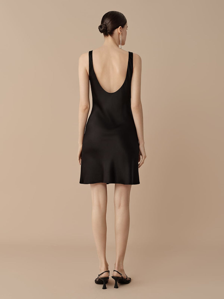 SILKINC Low Back Evening Mini Dress