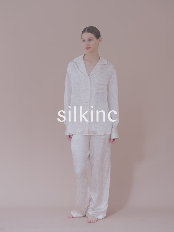 SILKINC Sparkling Peony Long Pajama Set