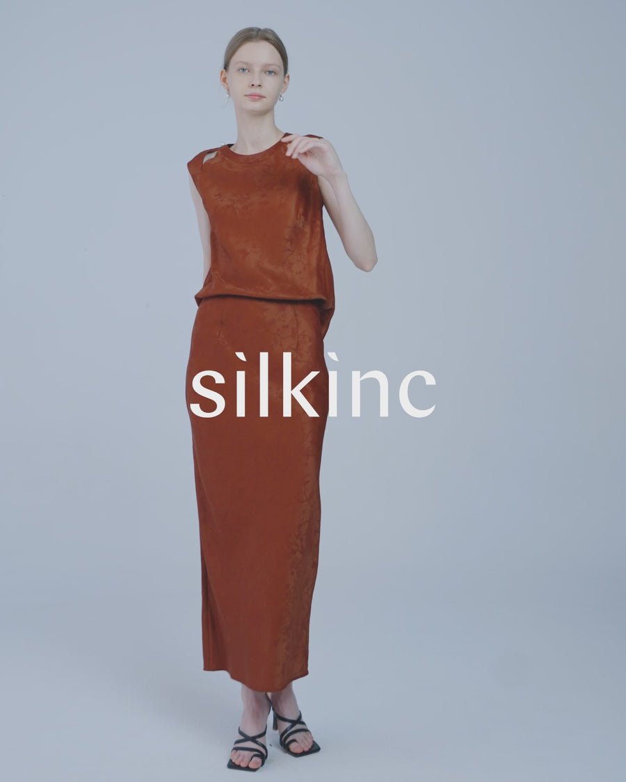 SILKINC Bias Cut Silk Sleeveless Top